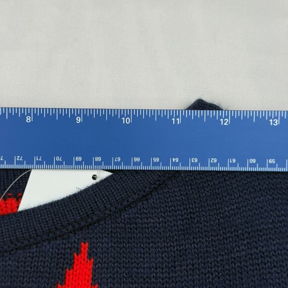 Emerson Street Red Blue Ole Miss Rebels Mississippi Poncho Cape Sz. S/M Peru NWT - Picture 7 of 9